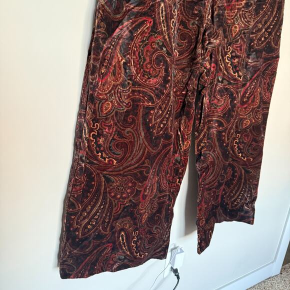 Banana Republic Pants Women 18 Plus Velvet Wide Leg High Waist Quiet Luxury Fall - Picture 4 of 9